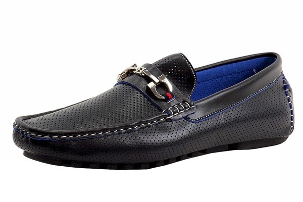  Reverse Men's Fashion Perforated Accent Loafers Shoes 