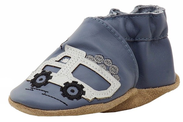  Robeez Mini Shoez Infant Boy's Little Dump Truck Fashion Leather Slip-On Shoes 