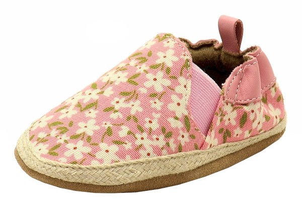  Robeez Mini Shoez Infant Girl's Floral Mania Fashion Canvas Slip-On Shoes 