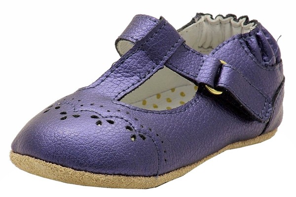  Robeez Mini Shoez Infant Girl's Lucy Fashion T-Strap Flats Shoes 