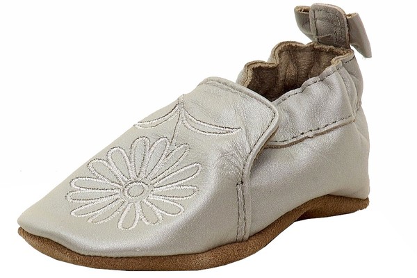  Robeez Mini Shoez Infant Girl's Metallic Mist Fashion Leather Slip-On Shoes 