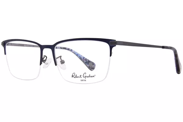  Robert Graham Danson Eyeglasses Men's Semi Rim Square Shape 