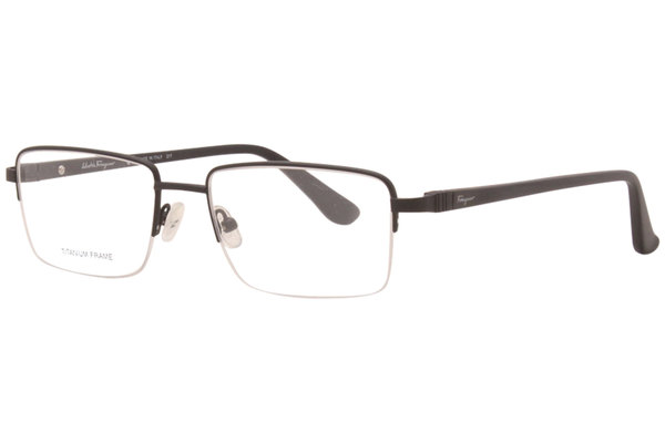  Salvatore Ferragamo SF2520A Eyeglasses Men's Semi Rim Rectangular Optical Frame 