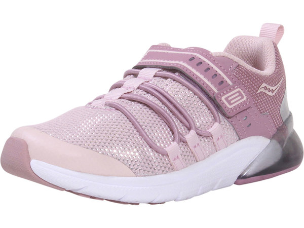  Saucony Little Kid's Flash-Glow-2.0 Sneakers Light Up Lace Up Velcro Strap Shoe 