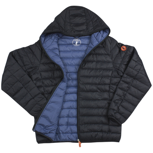  Save The Duck Men's Lightweight Hooded Puffer Winter Jacket 