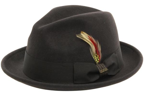  Scala Classico Men's Crushable Wool Felt Snap Brim Fedora Hat 
