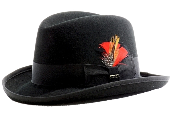  Scala Classico Men's Godfather Wool Homburg Hat 