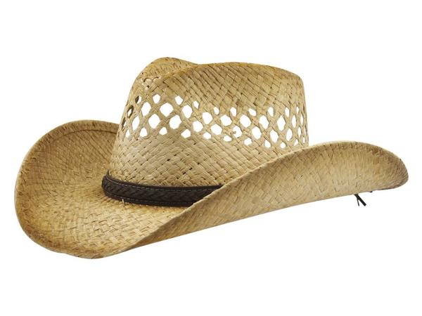  Scala Men's Pinch Front Raffia Western Hat 