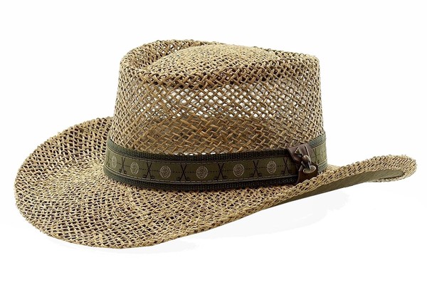  Scala Pro Men's Twisted Seagrass Straw Gambler Hat 