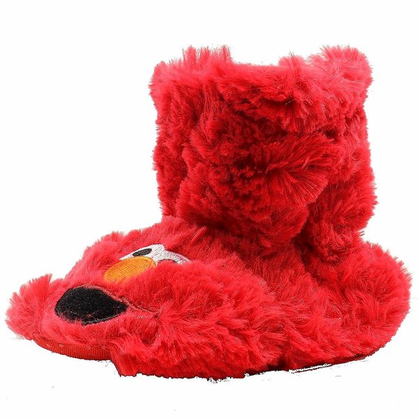  Sesame Street Toddler Elmo SEF001 Fashion Fleece Bootie Slipper Shoes 