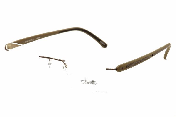  Silhouette Eyeglasses Carbon T1 Chassis 5408 Rimless Optical Frame 