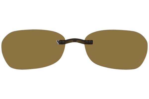 Silhouette Titan Edge 5076 Brown Polarized Clip-On Sunglasses