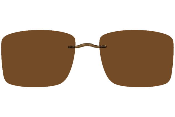 Silhouette TMA-The-Icon Shape-DQ 5076 Clip-On Sunglasses Brown Polarized  53x19