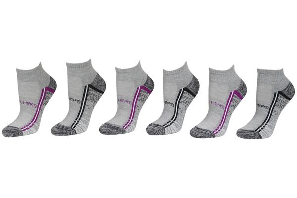  Skechers Active Women's 6-Pairs Quarter Crew Cut Socks 