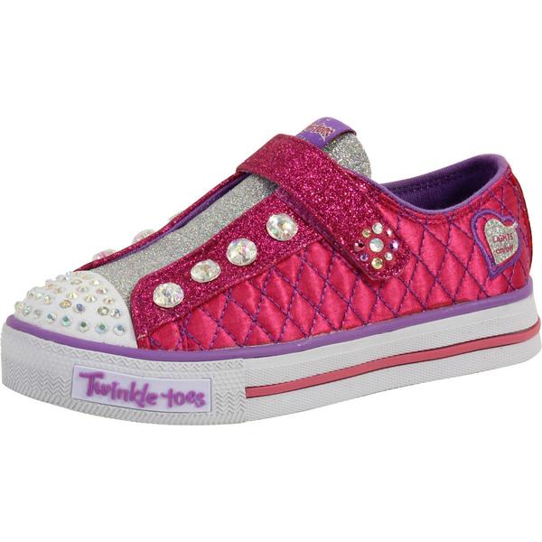  Skechers Little Girl's Sparkly Jewels Limited Edition Light Up Sneakers Shoes 