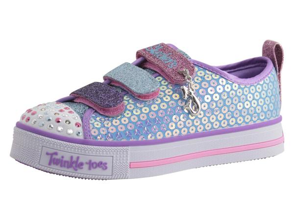  Skechers Little Girl's Twinkle Lite Mermaid Magic Light Up Sneakers Shoes 