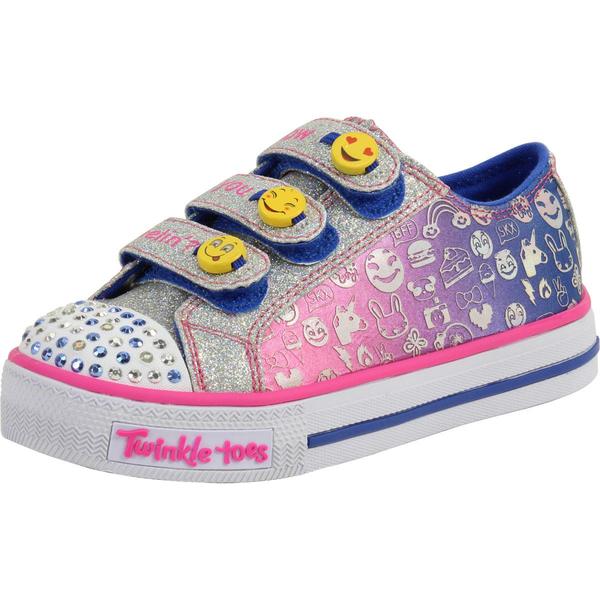  Skechers Little Girl's Twinkle Toes Expressionista Light Up Emoji Sneakers Shoe 