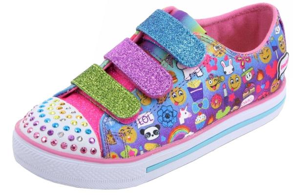  Skechers Twinkle Toes Chit Chat Simply Silly Light Up Sneakers Shoes 