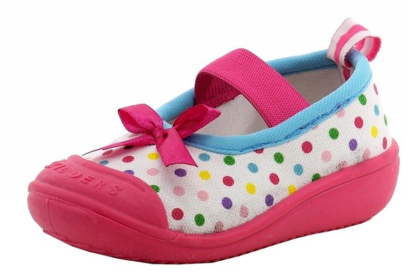  Skidders Infant Toddler Girl's Polka Dot Canvas Mary Janes Shoes 