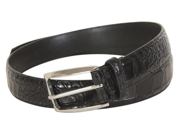  Stacy Adams Men's Ozzie Crocodile Embossed Genuine Leather Belt 