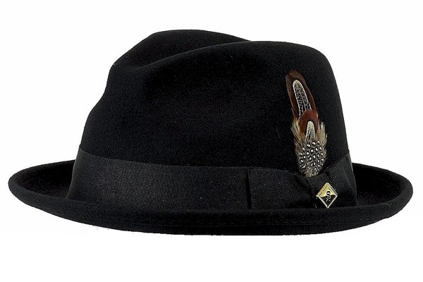  Stacy Adams Men's Wool Felt Fedora Hat 