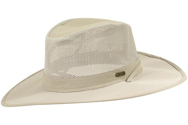  Stetson Men's No Fly Zone Insect Repellent Big Brim Mesh Traveler Hat 