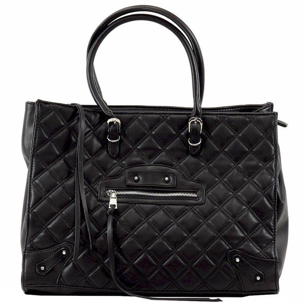  Steve Madden Women's BZinnia Carryall Quilted Tote Handbag 