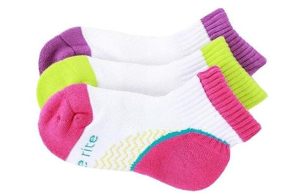  Stride Rite Toddler/Little/Big Girl's 3-Pairs Made 2 Play Aubree Socks 