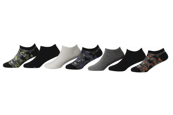  Stride Rite Toddler/Little Boy's 7-Pack Caleb Digi Camo Low-Cut Socks 