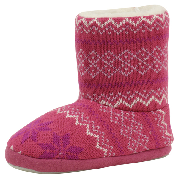  Stride Rite Toddler/Little Girl's Fair Isle Knit Fashion Boots Slippers Shoes 