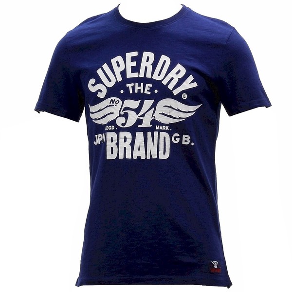  Superdry Men's 54 Brand Cold Dye Crew Neck Graphic Cotton Short Sleeve T-Shirt 