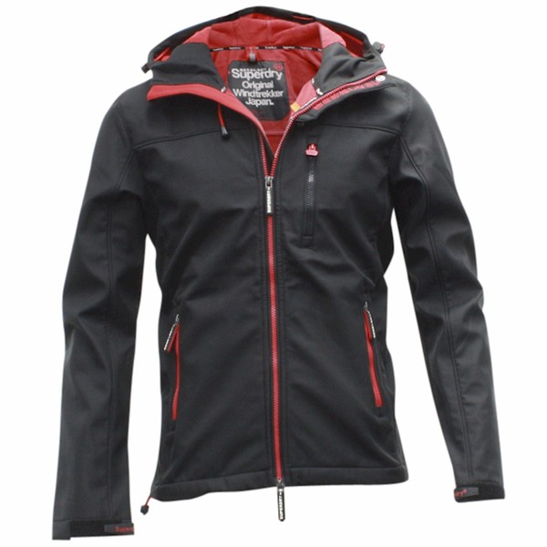  Superdry Men's Hooded Windtrekker Soft Shell Winter Jacket 