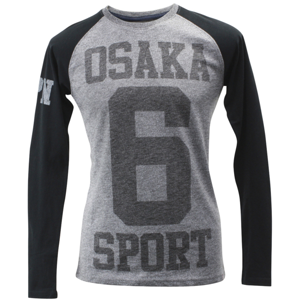  Superdry Men's Osaka Sport Crew Neck Raglan Long Sleeve T-Shirt 