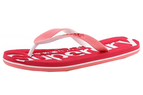  Superdry Women's Scuba Logo Flip Flops Sandals Shoes 