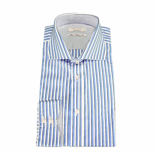  Ted Baker KroCuff Endurance Twill Stripe Long Sleeve Shirt 