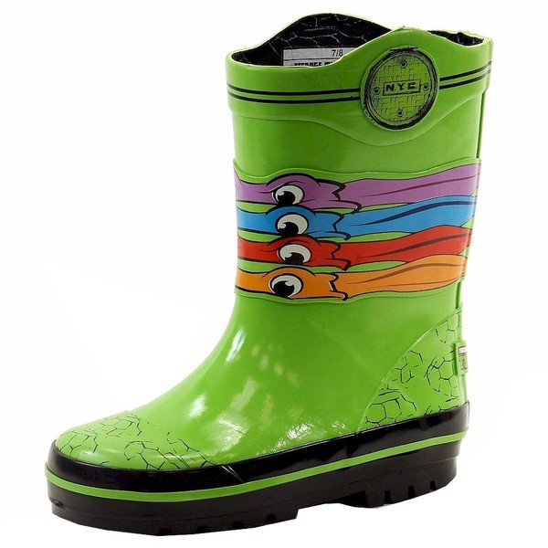  Teenage Mutant Ninja Turtle Toddler Boy's Pull-On Rain Boots Shoes 