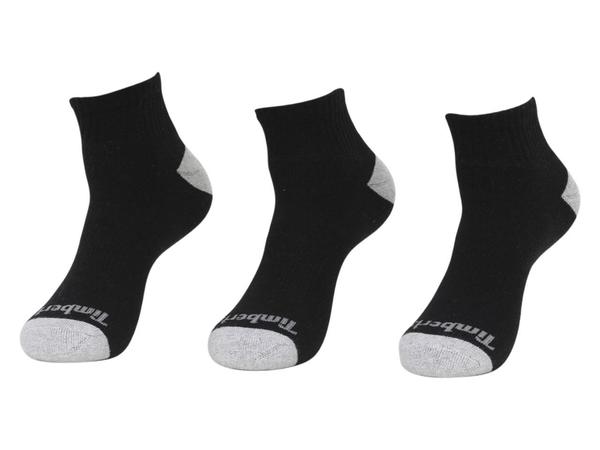  Timberland Men's 3-Pairs Cushioned Quarter Crew Socks 