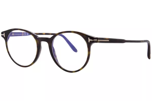  Tom Ford FT5695-B Eyeglasses Men's Full Rim Round Shape 