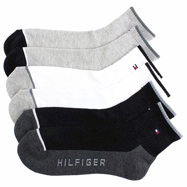  Tommy Hilfiger Men's 6-Pairs Sport Quarter Socks 