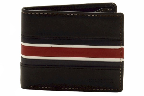  Tommy Hilfiger Men's Double Billfold Genuine Leather Wallet 