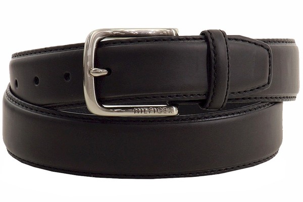  Tommy Hilfiger Men's Frenzy Feathered Fashion Leather Belt 