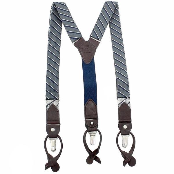  Tommy Hilfiger Men's Stripe Convertible Suspenders (One Size Fits Most) 