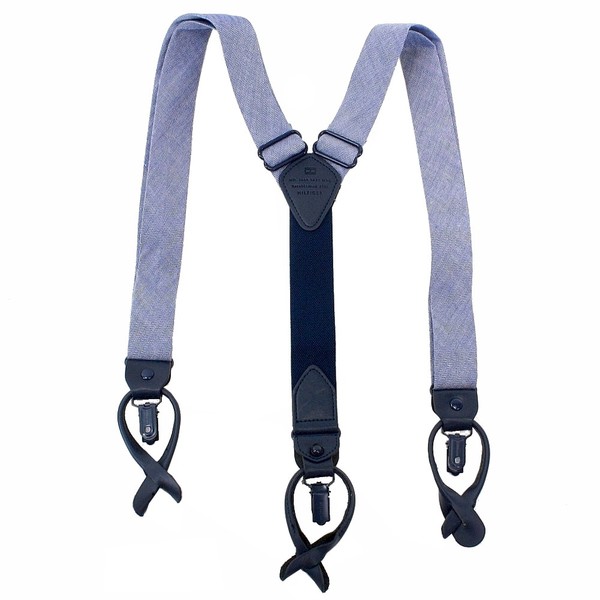  Tommy Hilfiger Men's Tubular Herringbone Suspenders (One Size Fits Most) 