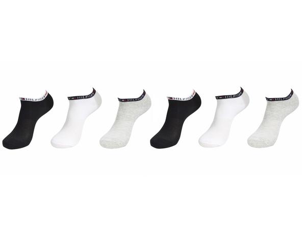  Tommy Hilfiger Women's 6-Pairs Logo Cuff Ankle Socks 