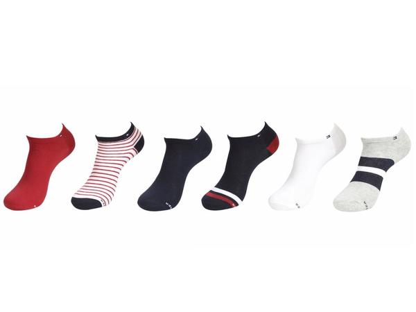  Tommy Hilfiger Women's 6-Pairs Solids & Stripes Ankle Socks 