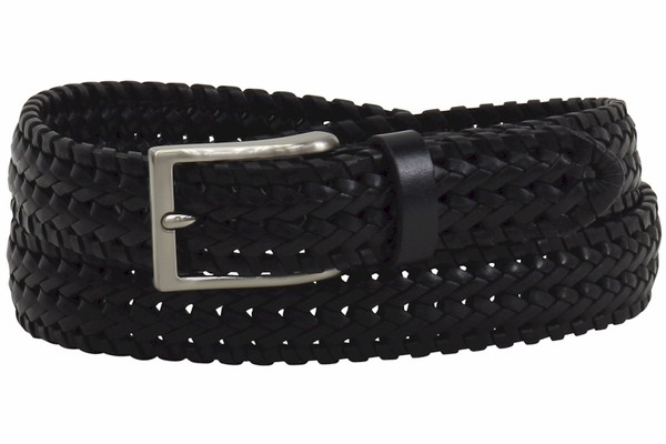  Trafalgar Men's Owen Genuine Full Grain Braided Leather Belt 