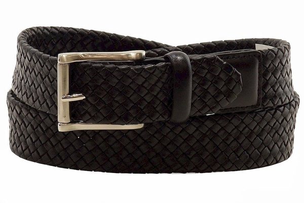  Trafalgar Men's Winton Braided Genuine Leather Belt 