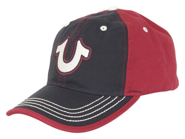  True Religion Men's Colorblock Cotton Strapback Baseball Cap Hat 