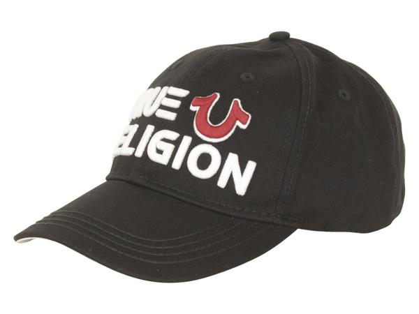  True Religion Men's Horseshoe Embroidered Cotton Strapback Baseball Cap Hat 