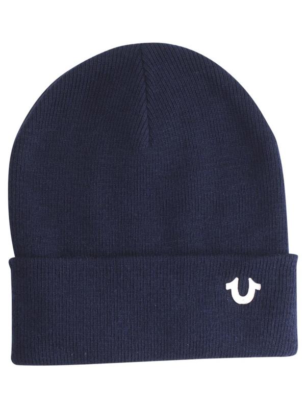  True Religion Men's Horseshoe Logo Beanie Hat 